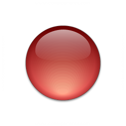 256x256 Iconexperience V Collection Bullet Ball Glass Red Icon