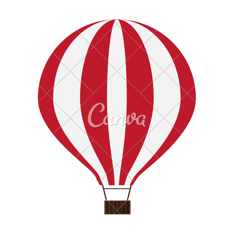 800x800 Red Hot Air Balloon Icon