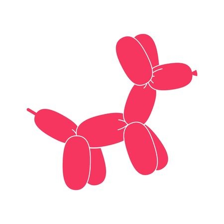 450x450 Red Balloon Dog Icon Isolated On White Background Vector