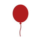 160x160 Red Balloon With String Line Art Icon Stock Image And Royalty