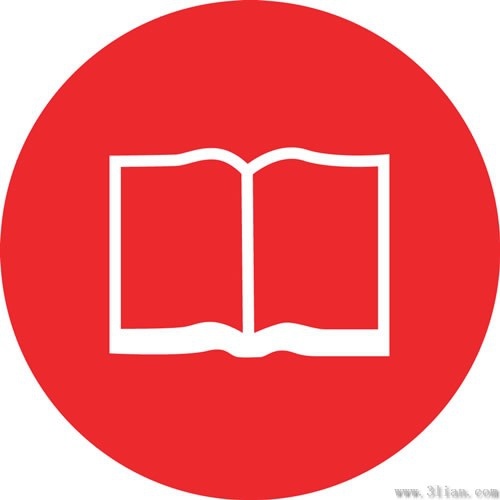 500x500 Book Icon Red Background Vector Free Vector In Adobe Illustrator