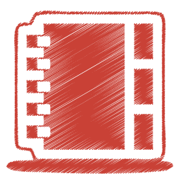 256x256 Red Address Book Icon Origami Colored Pencil Iconset Double J