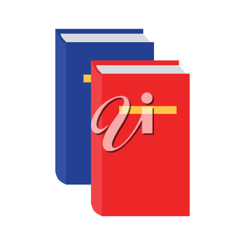 350x350 Blue And Red Book Icon In Flat Notebook Icon Diary Icon Book