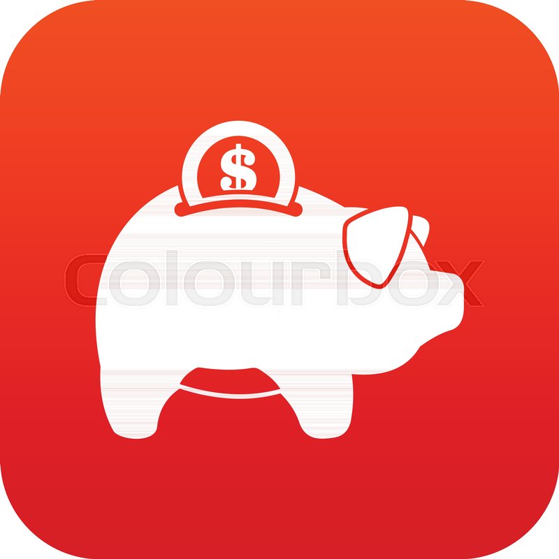 Pig Money Box Icon Digital Red For Any Stock Vector Colourbox 800x800 Pig Money Box Icon Digital Red For Any Stock Vector Colourbox