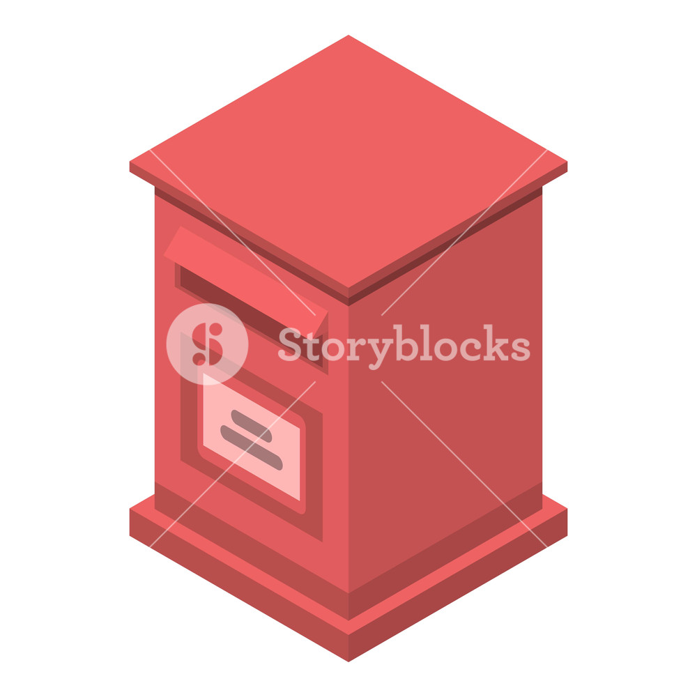Red Mail Box Icon Isometric Of Red Mail Box Vector Icon For Web 1000x1000 Red Mail Box Icon Isometric Of Red Mail Box Vector Icon For Web