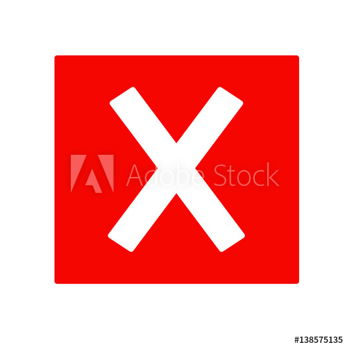 Close Mark In Red Box Vector Icon 500x500 Close Mark In Red Box Vector Icon