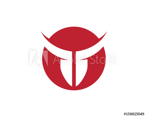 500x400 Red Bull Taurus Logo Template Vector Icon Illustration