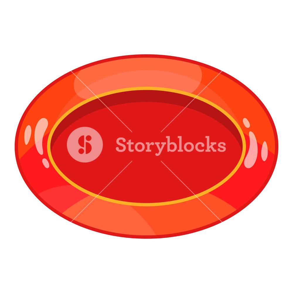 1000x1000 Oval Red Button Icon Cartoon Illustration Of Oval Red Button