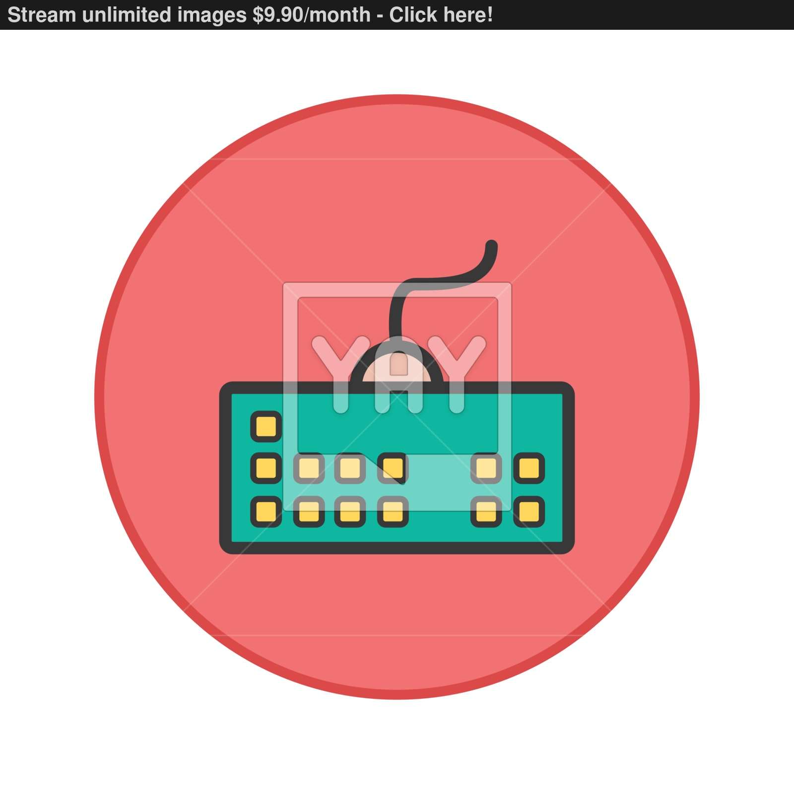 1600x1600 Computer Icon Red Button Vector