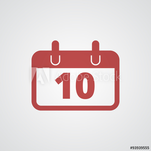 500x500 Flat Red Calendar Icon