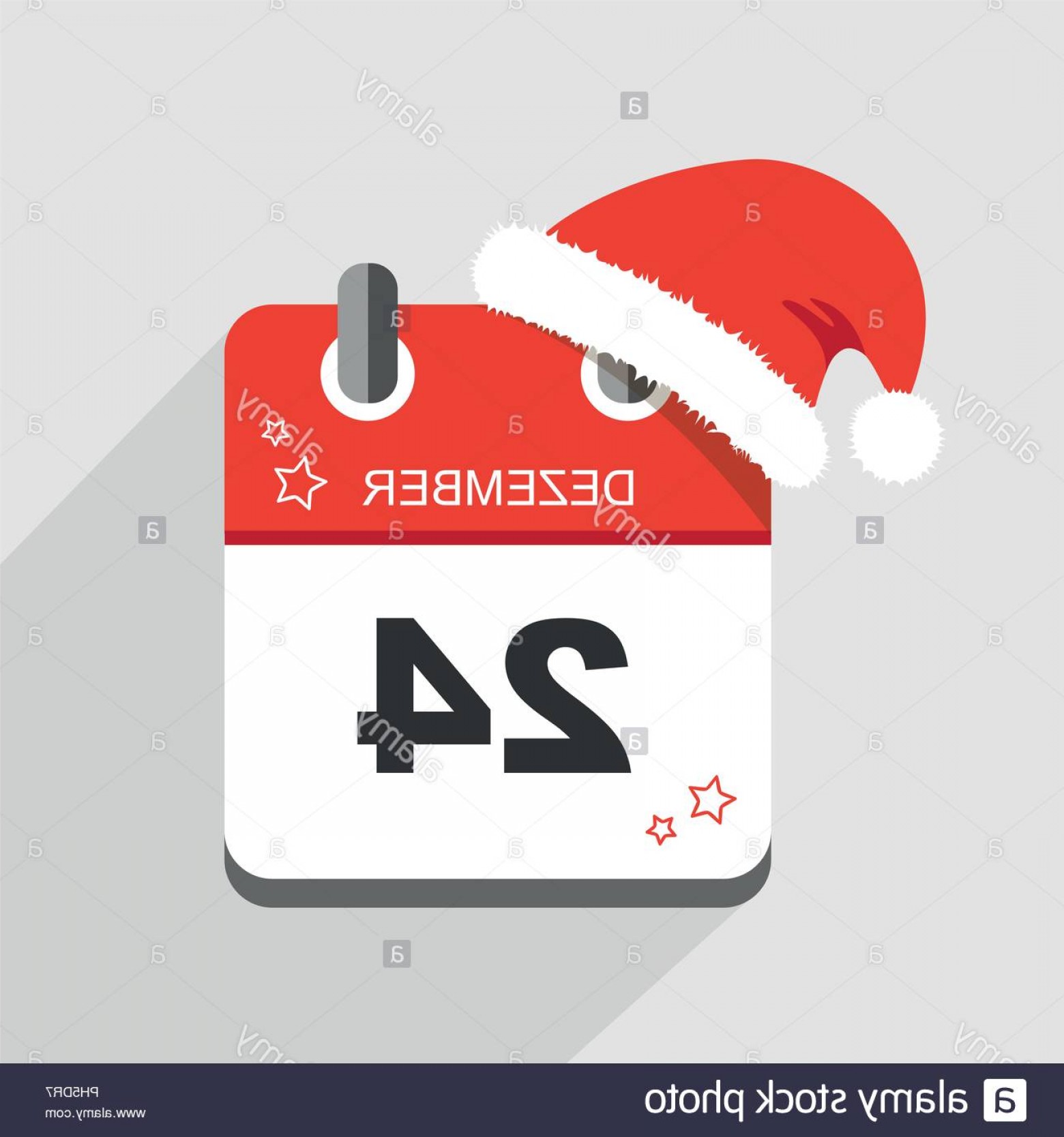 1560x1668 Red Calendar Icon December With Christmas Hat Vector Illustration