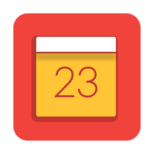 512x512 Red Calendar Date Square Icon