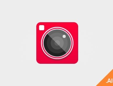 Free Flat Red Camera Icon Vector 389x298 Free Flat Red Camera Icon Vector