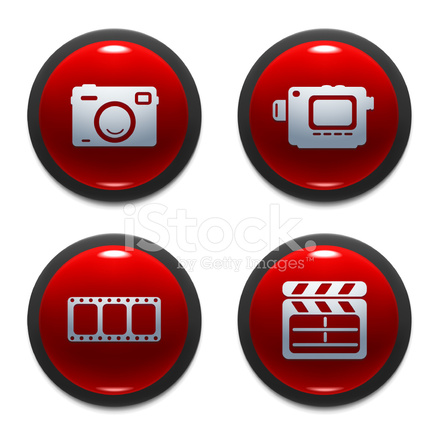 Red Button Camera Icons Stock Vector 440x440 Red Button Camera Icons Stock Vector