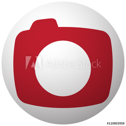Red Camera Icon On White Ball 500x500 Red Camera Icon On White Ball