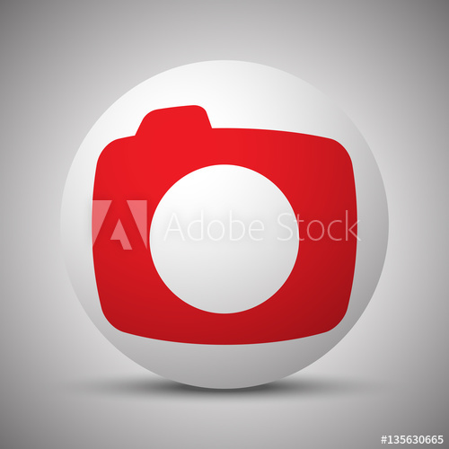 Red Camera Icon On White Sphere 500x500 Red Camera Icon On White Sphere