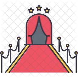 256x256 Red Carpet Icon Of Colored Outline Style