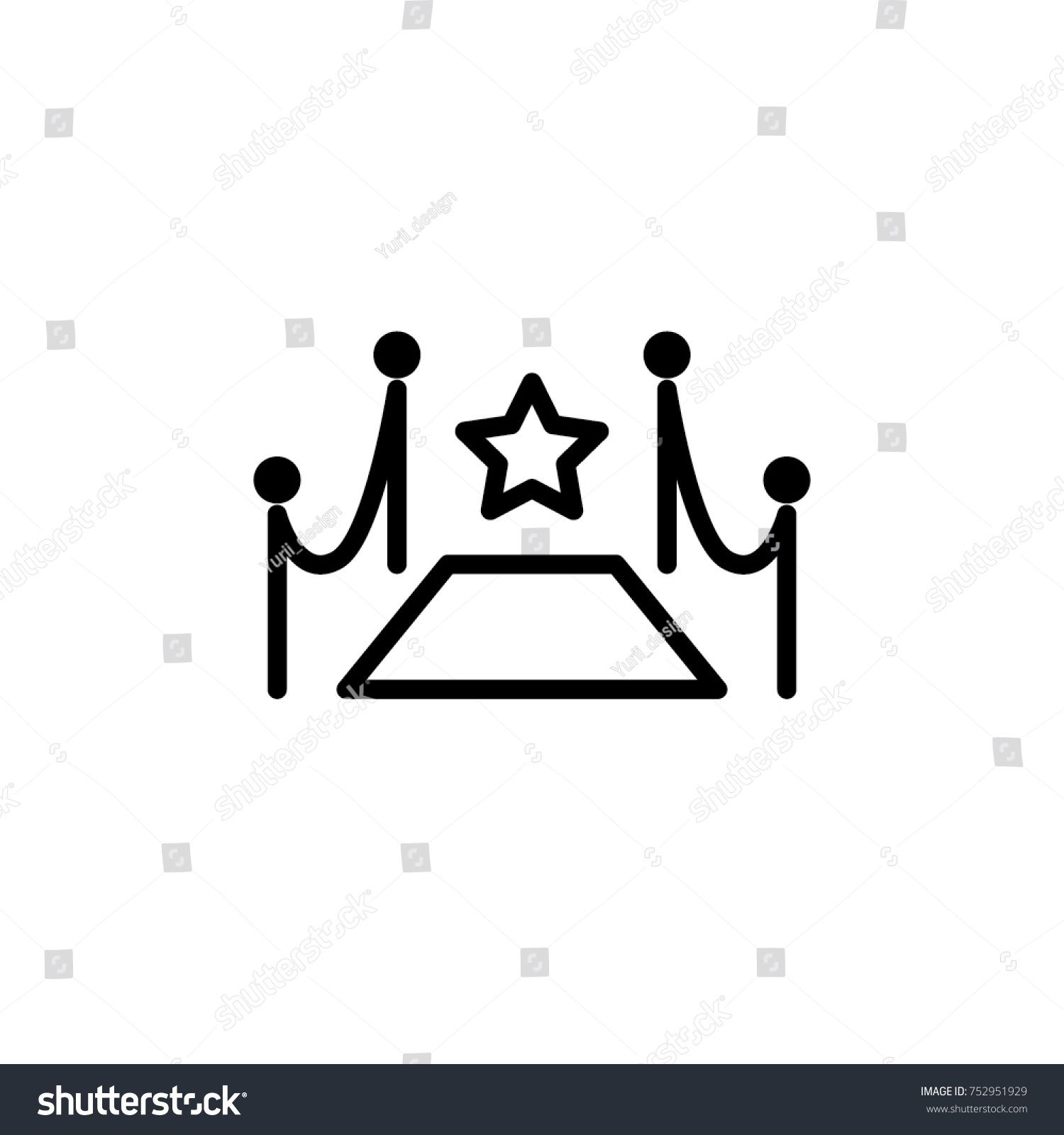 1500x1600 Red Carpet, Linear Sign, Icon Vector