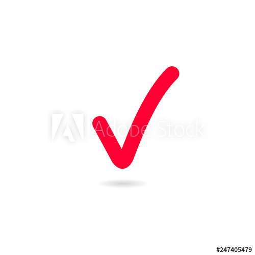 500x500 Red Tick Red Check Mark Tick Symbol, Icon, Sign In Red Color