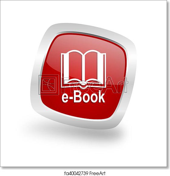 561x581 Free Art Print Of Book Square Red Glossy Chrome Silver Metallic