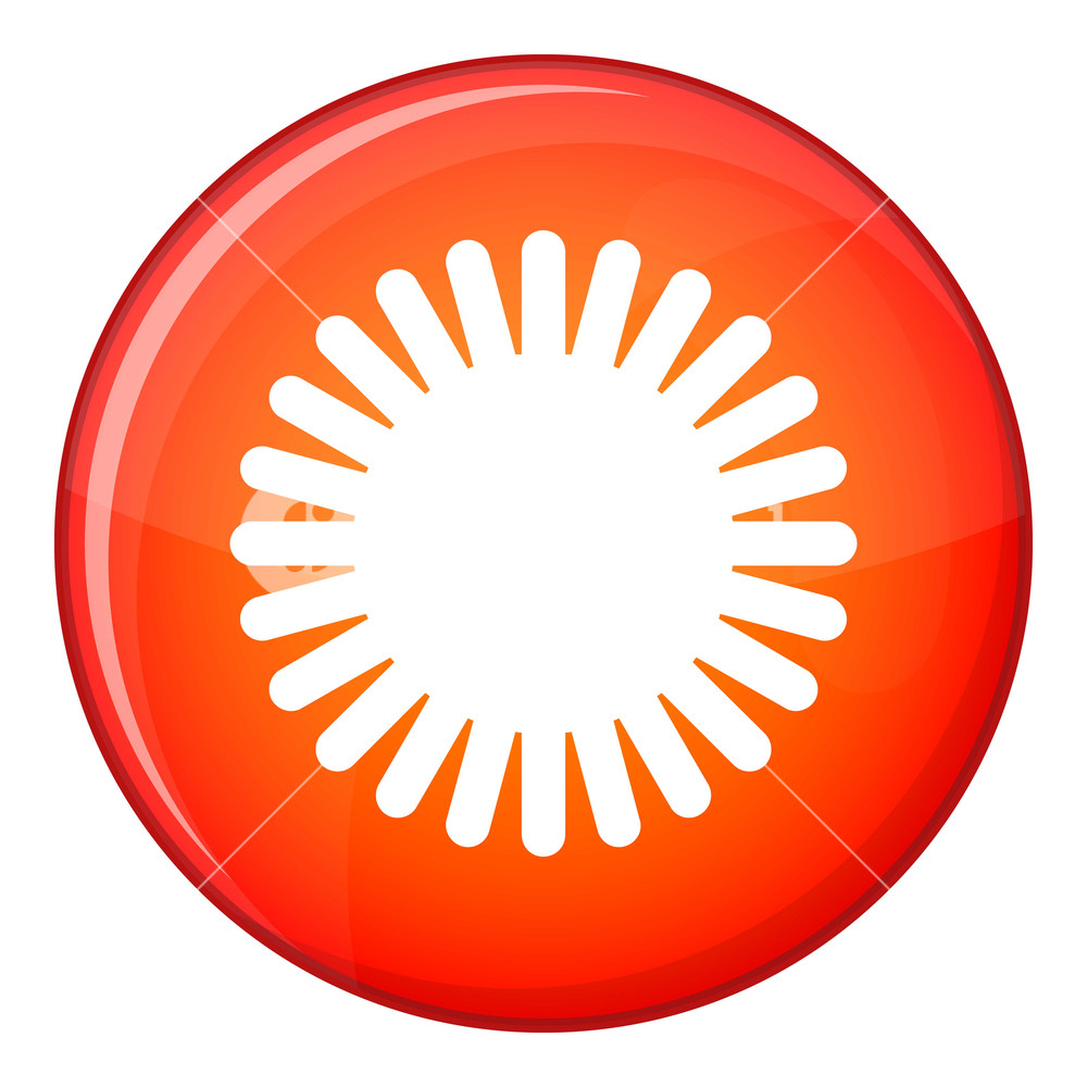 1000x1000 Sun Icon In Red Circle Isolated On White Background Vector