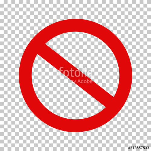 500x500 Empty No Symbol, Prohibition Or Forbidden Sign Crossed Out Red