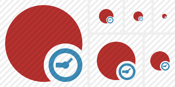 580x290 Point Red Clock Icon Symbol Color Professional Stock Icon