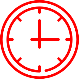 256x256 Red Clock Icon