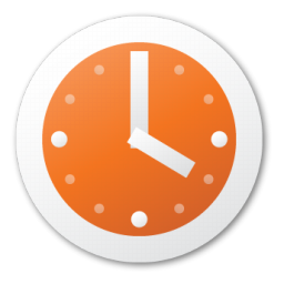 256x256 Red, Clock Icon