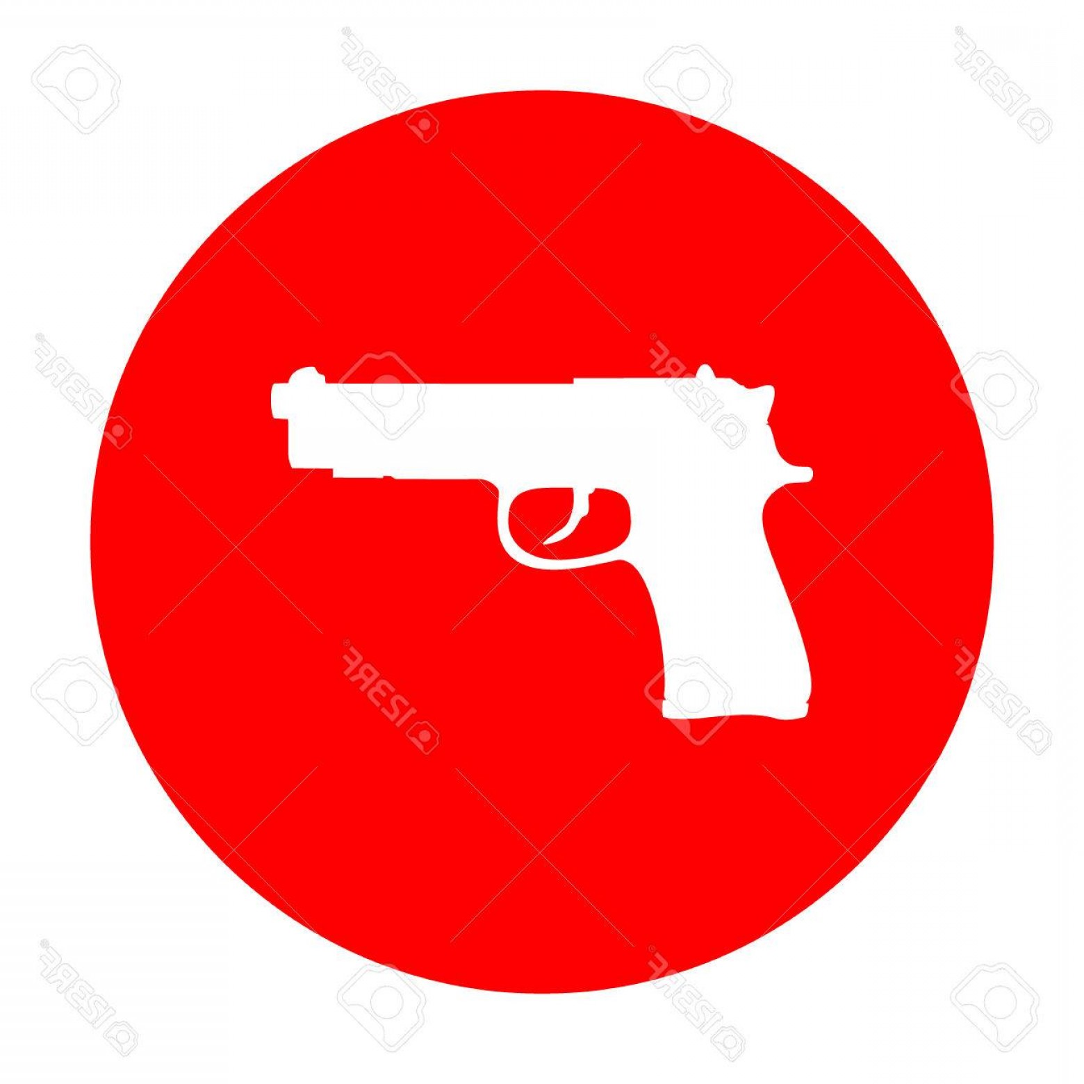 Photostock Vector Gun Sign Illustration White Icon On Red Circle 1560x1560 Photostock Vector Gun Sign Illustration White Icon On Red Circle