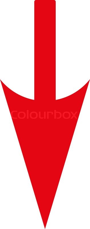 315x800 Sharp Down Arrow Icon From Primitive Stock Vector Colourbox