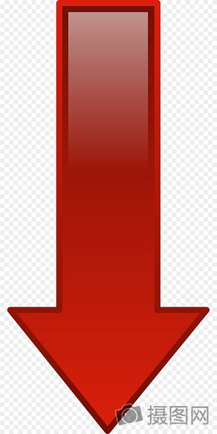 310x620 The Red Downward Arrow Icon Graphics Image Picture Free Download