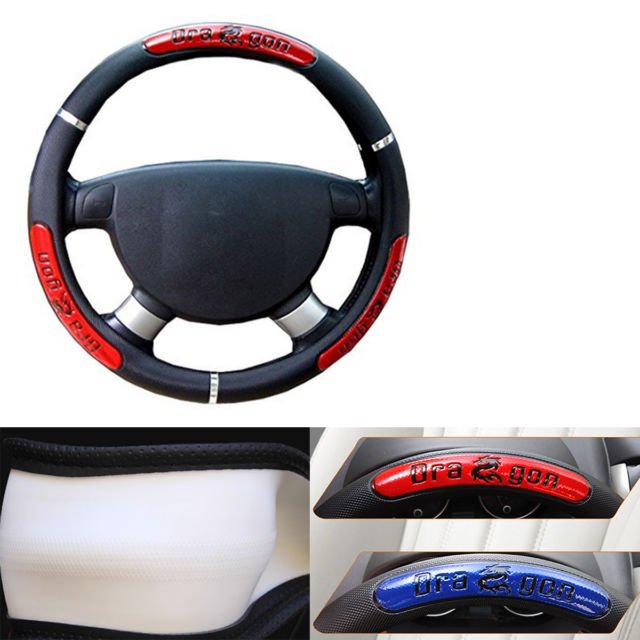 640x640 Universal For Car Steering Wheel Cover Black Red Dragon Icon