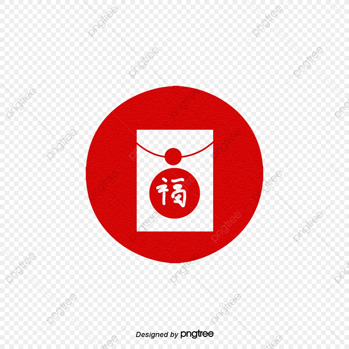 1200x1200 Round And Simple Red Envelope Icon Sandstone Texture Background