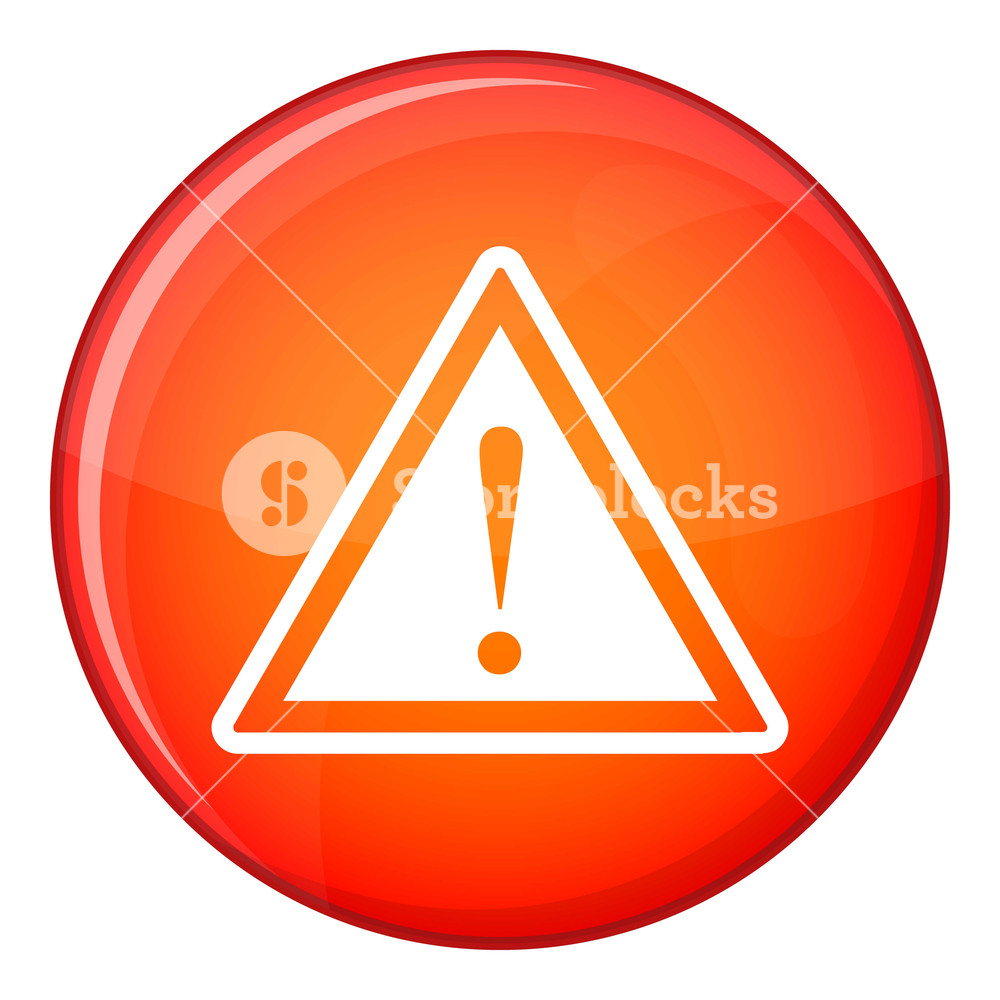 1000x1000 Hazard Warning Attention Sign With Exclamation Mark Icon In Red