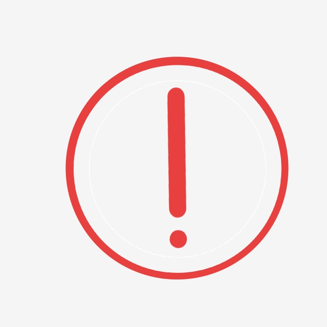 640x640 Red Exclamation Mark Warning Icon, Red, Warm, Challenge Png