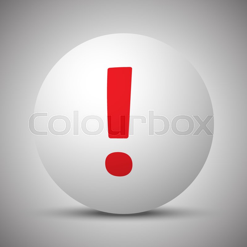 800x800 Red Exclamation Mark Icon On White Stock Vector Colourbox