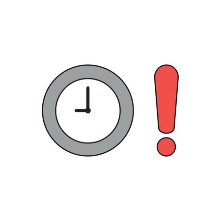 Vector Icon Concept Of Grey Clock With Red Exclamation Mark Black 450x450 Vector Icon Concept Of Grey Clock With Red Exclamation Mark Black
