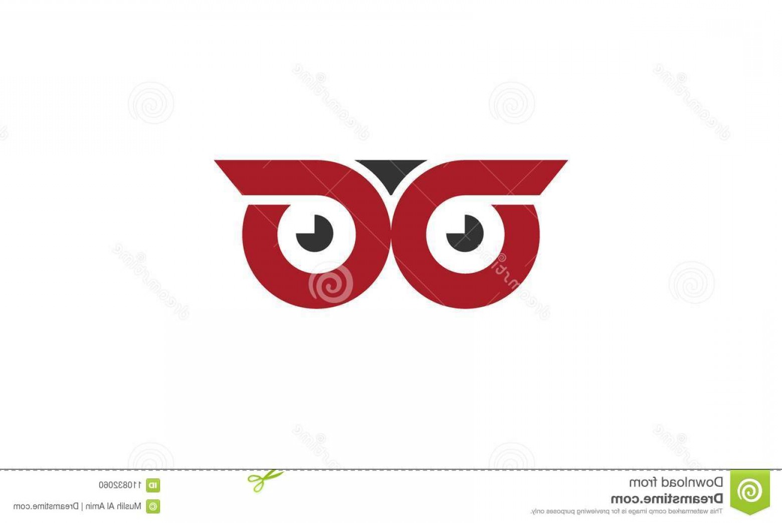 1560x1044 Owl Eye Icon Logo Vector Design Logo Owl Black Red Color White
