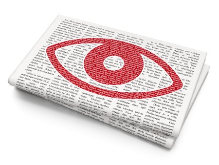 450x338 Safety Concept Pixelated Red Eye Icon On Digital Background