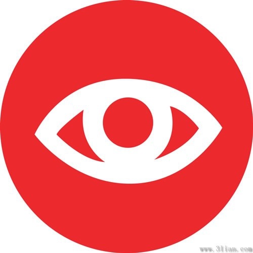 500x500 Vector Red Background Eye Icon Free Vector In Adobe Illustrator