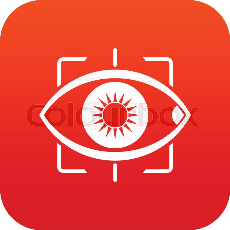 800x800 Eye Icon Digital Red For Any Design Stock Vector Colourbox