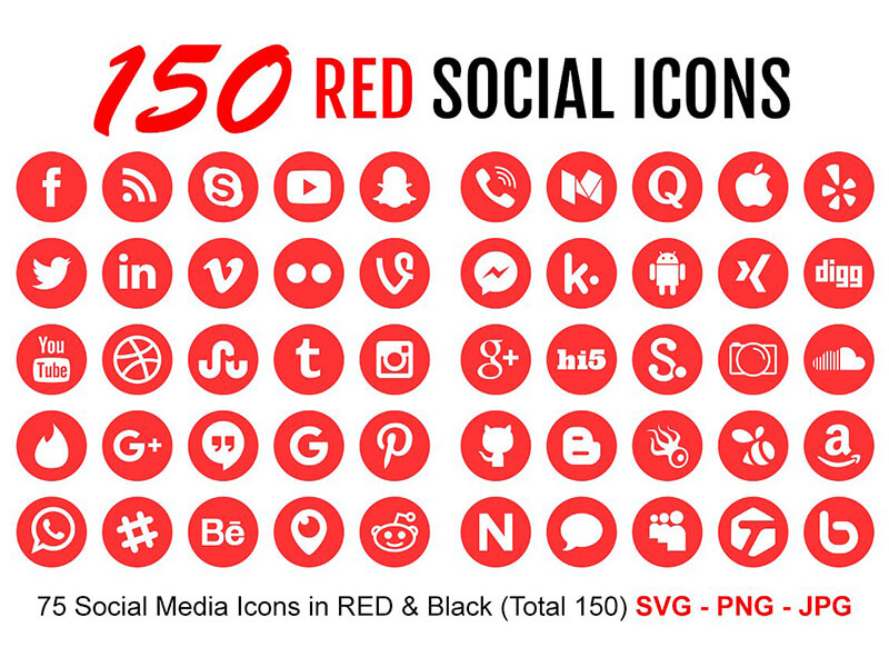 Red Facebook Icon