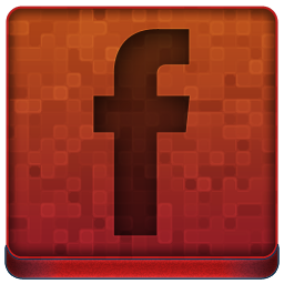 256x256 Red Facebook Tile Icon, Png Clipart Image