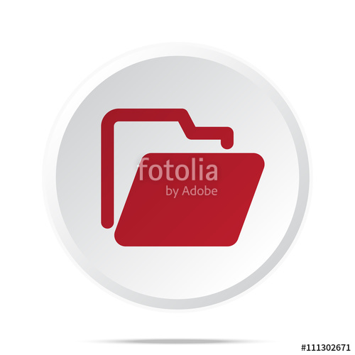 500x500 Red Folder Icon On White Ball Stock Image And Royalty Free Vector