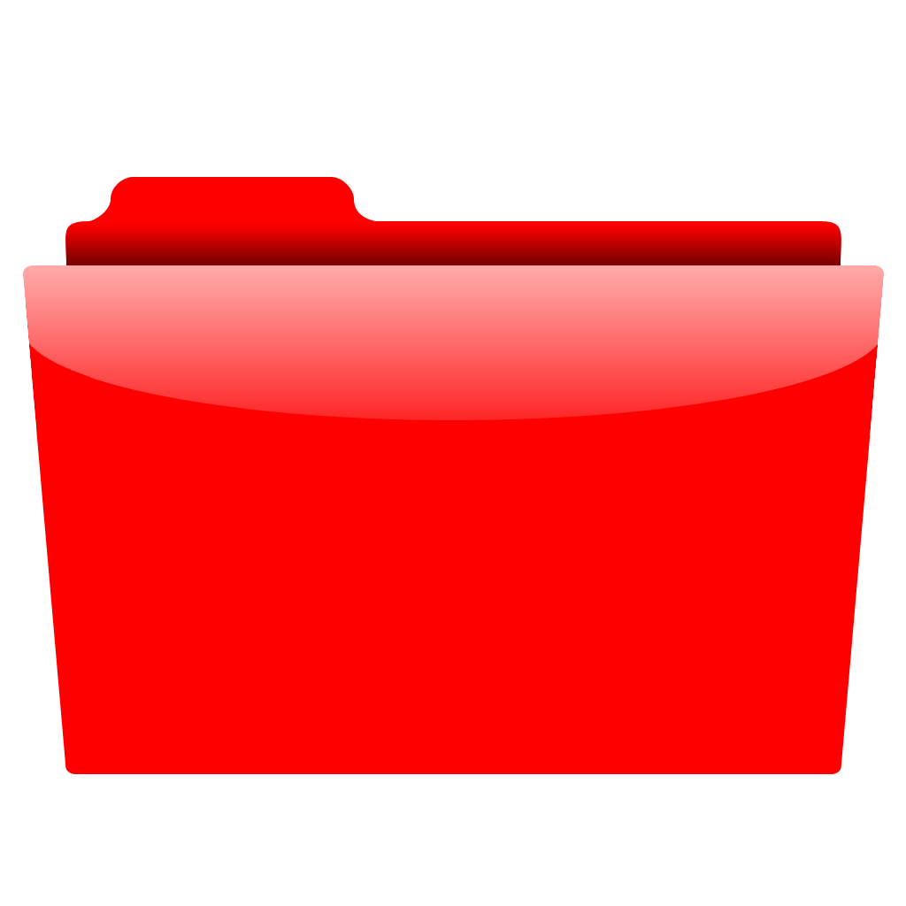 1024x1024 Red Folder Transparent Png