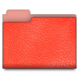 256x256 Red, Folder, Leather Icon