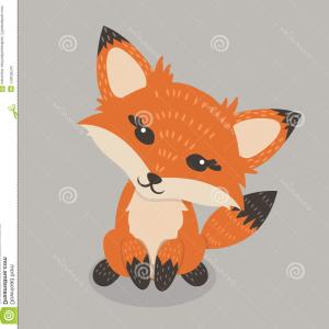 300x300 Red Fox Cartoon Illustration Vector Flat Minimal Copy Space
