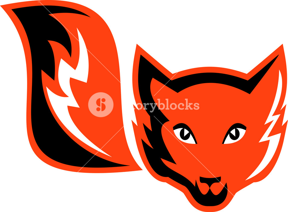 1000x737 Red Fox Tail Icon Royalty Free Stock Image