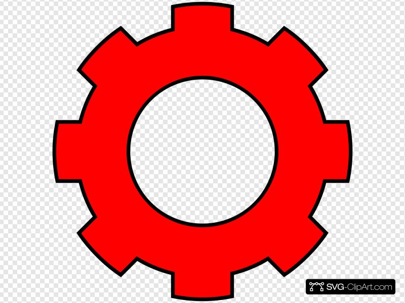 800x600 Red Gear Clip Art, Icon